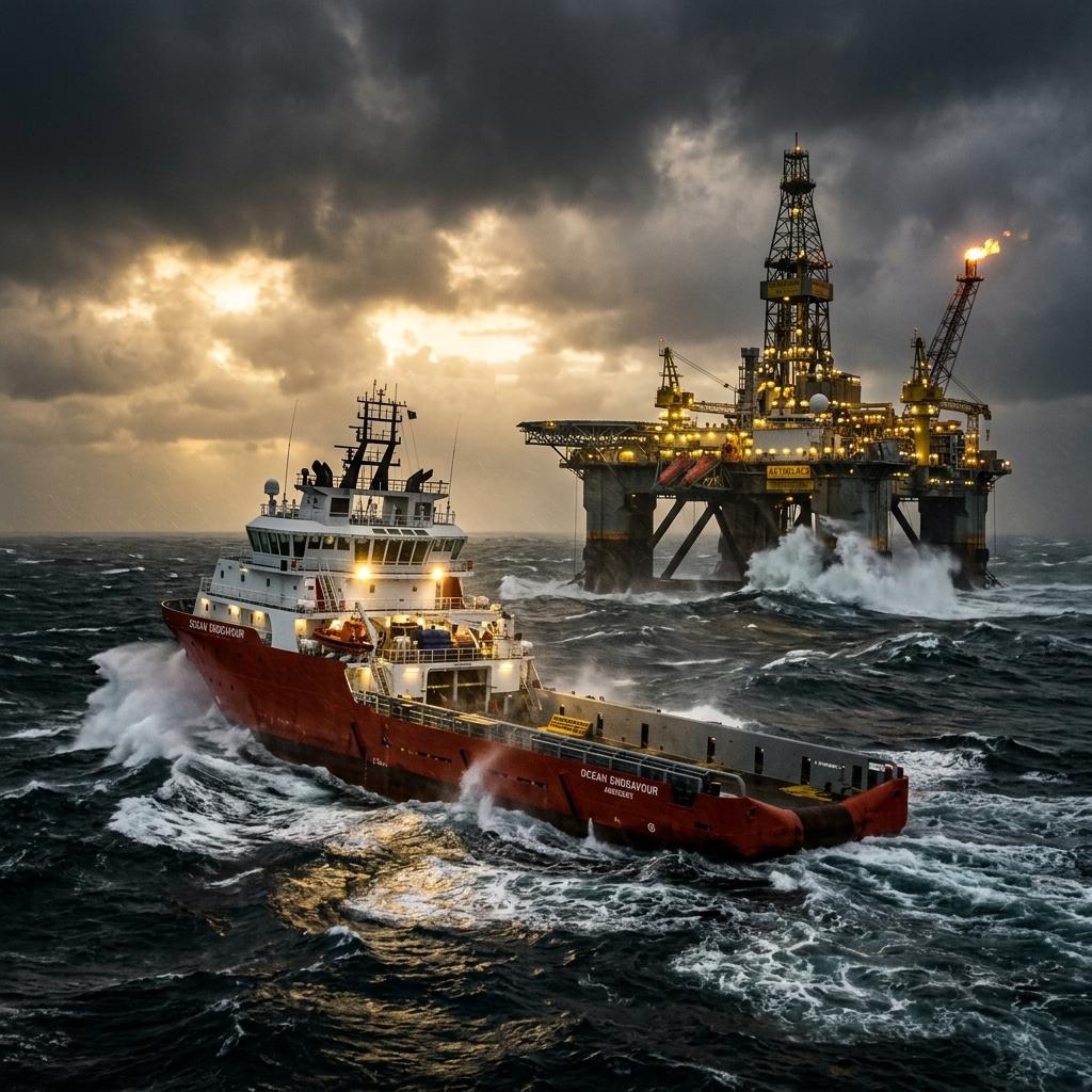 Offshore supply vessel vessel operations